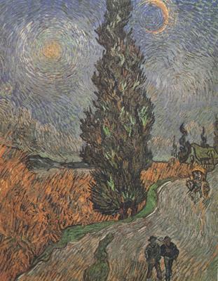 Vincent Van Gogh Roar with Cypress and Star (nn04) oil painting image